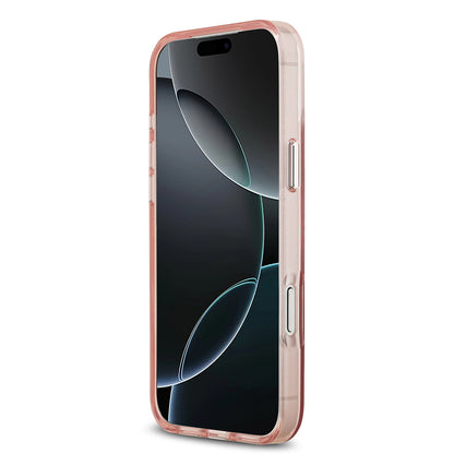 MagSafe Hülle für Apple iPhone 17 Pro Max, Guess, IML Gradient Triangle Logo, Rosa