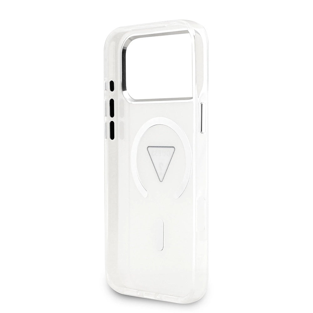 MagSafe Hülle für Apple iPhone 17 Pro Max, Guess, IML Gradient Triangle Logo, Transparent