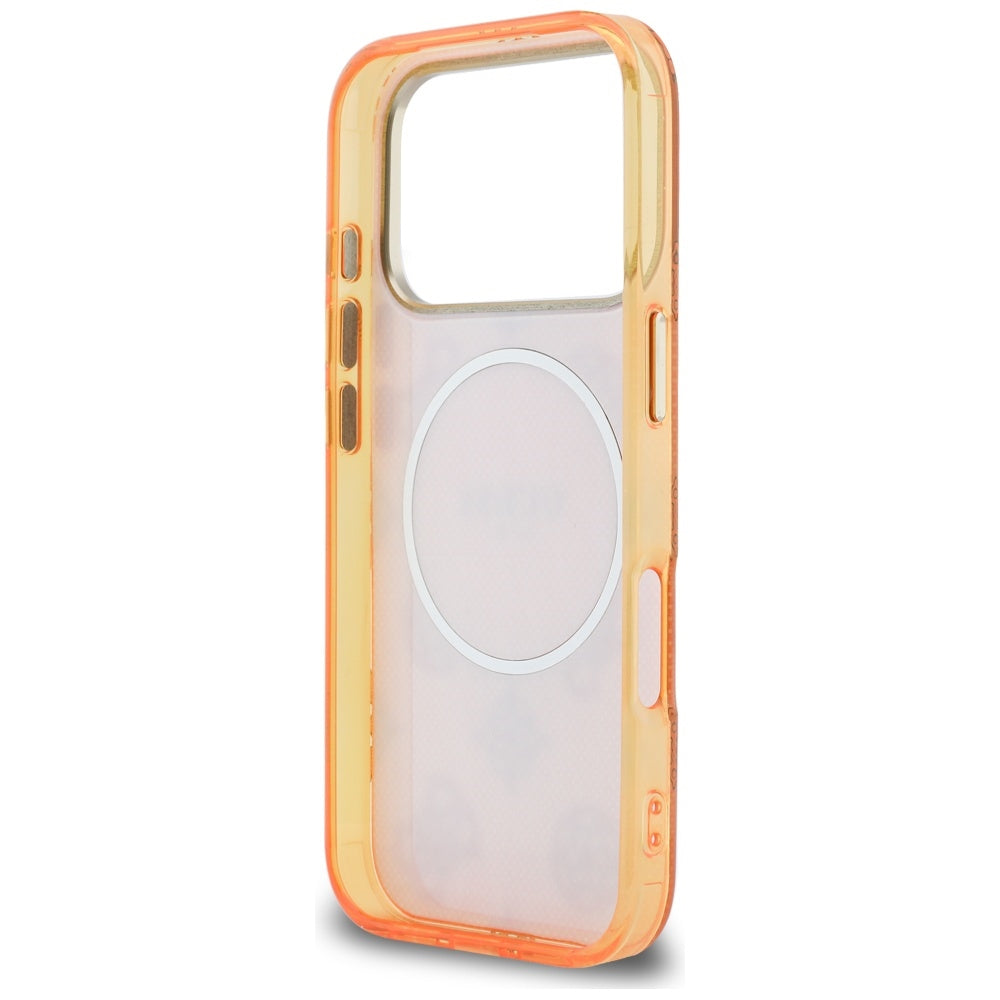 MagSafe Hülle für Apple iPhone 17 Pro Max, Guess, IML Peony Dot, Orange