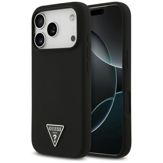 MagSafe Case for Apple iPhone 17 Pro Max, Guess, Triangle Logo, Black