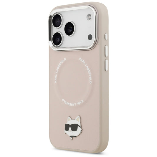 MagSafe Hülle für Apple iPhone 17 Pro Max, Karl Lagerfeld, Choupette Pin, Rosa