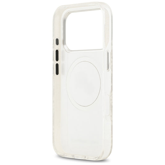 MagSafe Hülle für Apple iPhone 17 Pro Max, Karl Lagerfeld, Glitter Karl & Choupette Head, Weiß