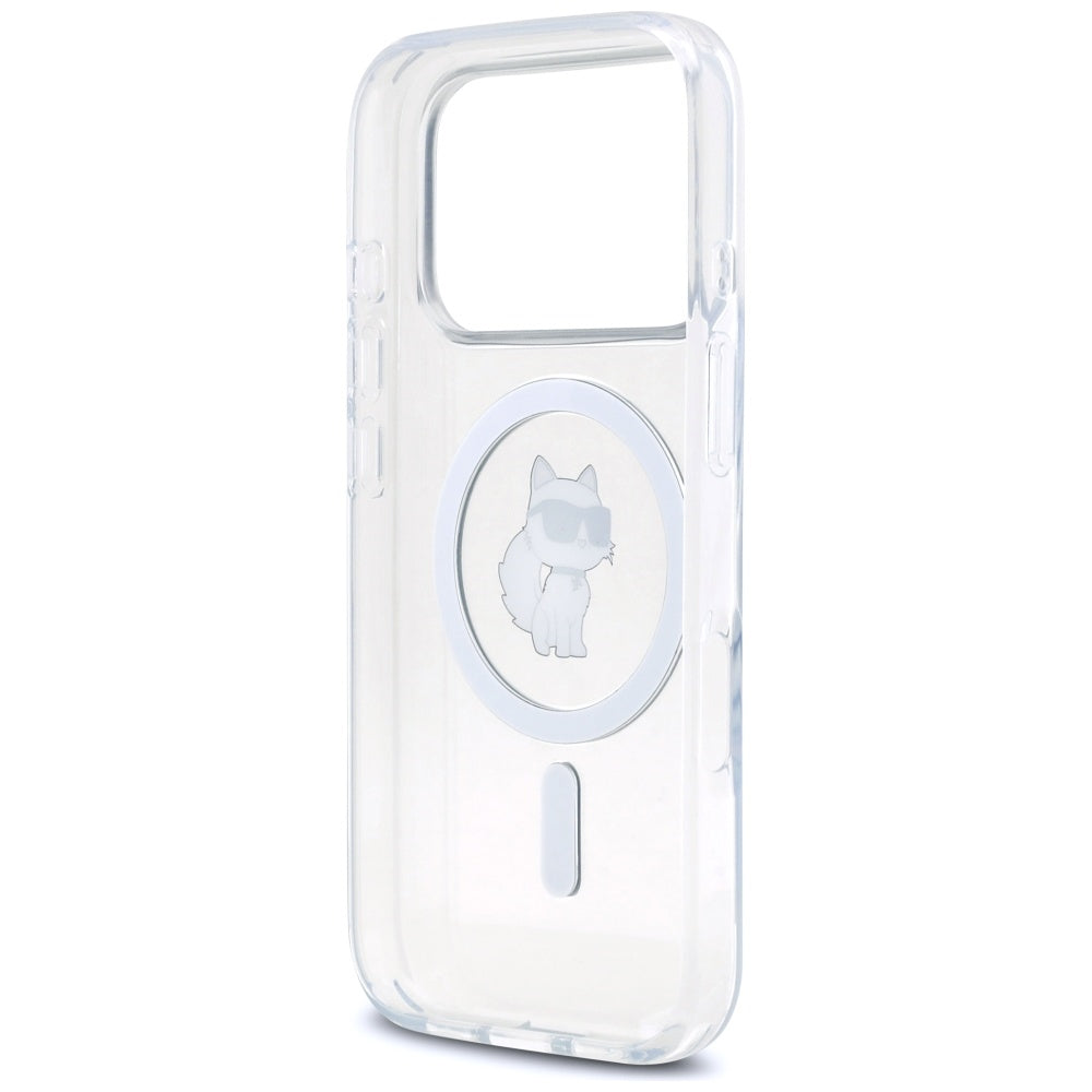 MagSafe Case for Apple iPhone 17 Pro Max, Karl Lagerfeld, IML Choupette, Transparent