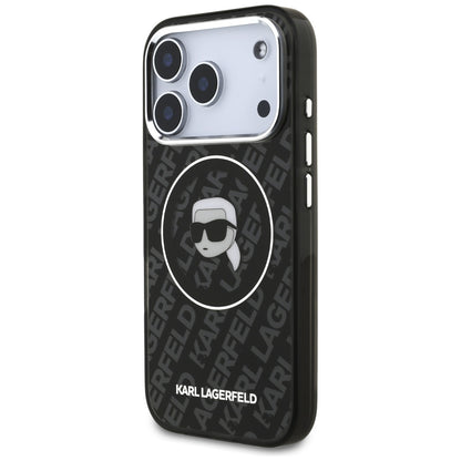 MagSafe Hülle für Apple iPhone 17 Pro Max, Karl Lagerfeld, IML Karl`s Head, Schwarz