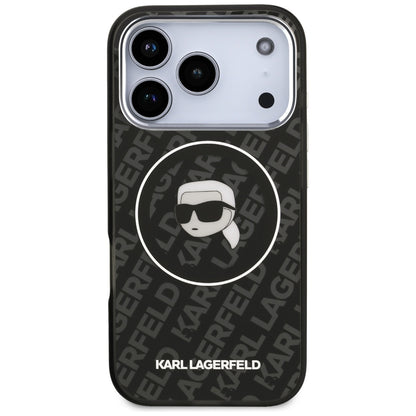 MagSafe Hülle für Apple iPhone 17 Pro Max, Karl Lagerfeld, IML Karl`s Head, Schwarz