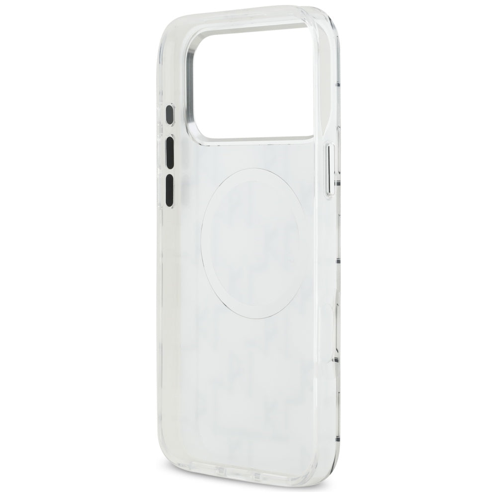 MagSafe Hülle für Apple iPhone 17 Pro Max, Karl Lagerfeld, IML KL Monogram, Weiß