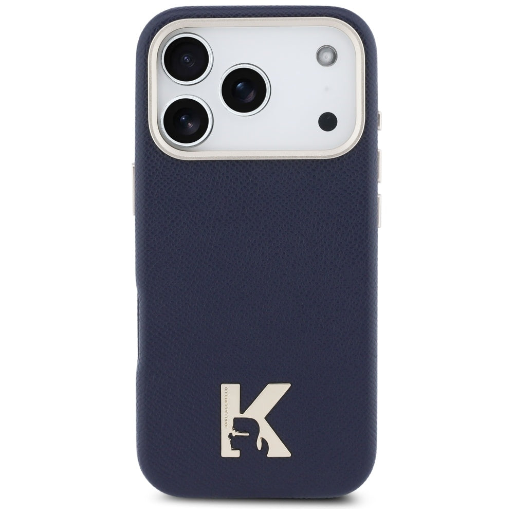 MagSafe Hülle für Apple iPhone 17 Pro Max, Karl Lagerfeld, Karl Head Logo, Blau