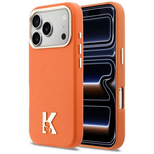 MagSafe Case for Apple iPhone 17 Pro Max, Karl Lagerfeld, Karl Head Logo, Orange