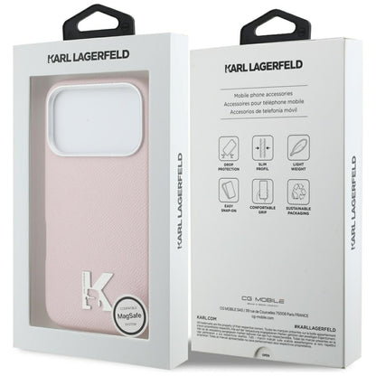MagSafe Hülle für Apple iPhone 17 Pro Max, Karl Lagerfeld, Karl Head Logo, Rosa