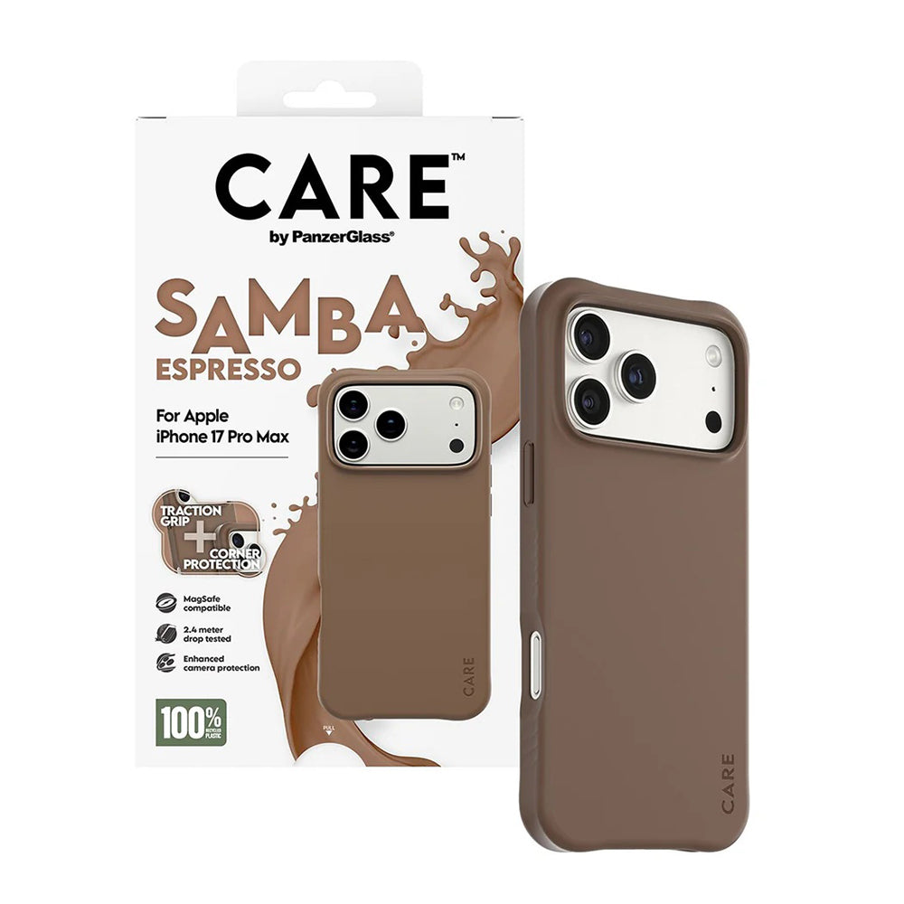 MagSafe Case for Apple iPhone 17 Pro Max, PanzerGlass, Fashionable Care, Brown