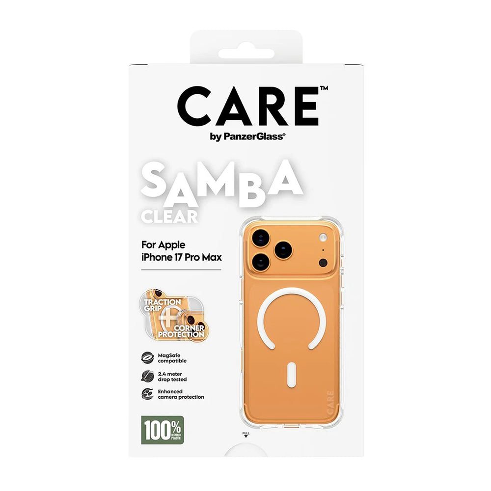 MagSafe Case for Apple iPhone 17 Pro Max, PanzerGlass, Fashionable Care, White Transparent