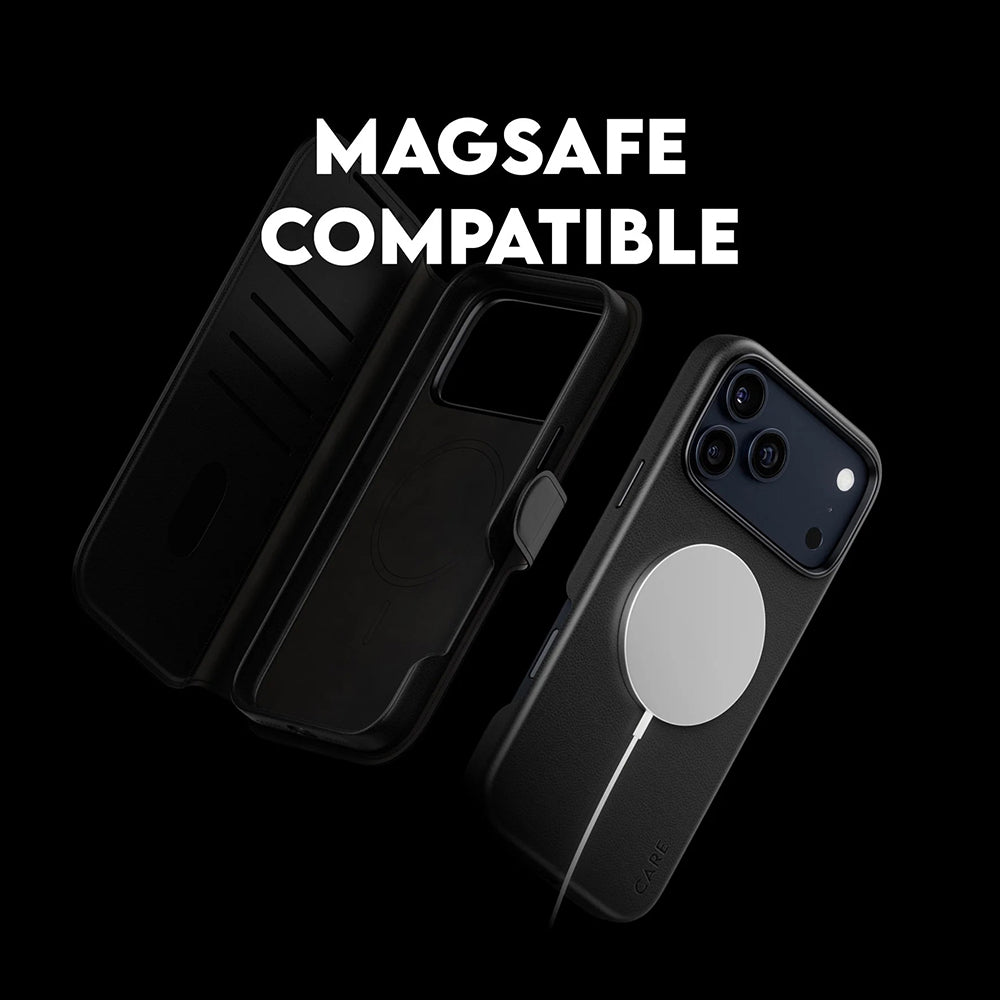 MagSafe Case for Apple iPhone 17 Pro Max, PanzerGlass, Care Feature Tango Two-in-One, Black