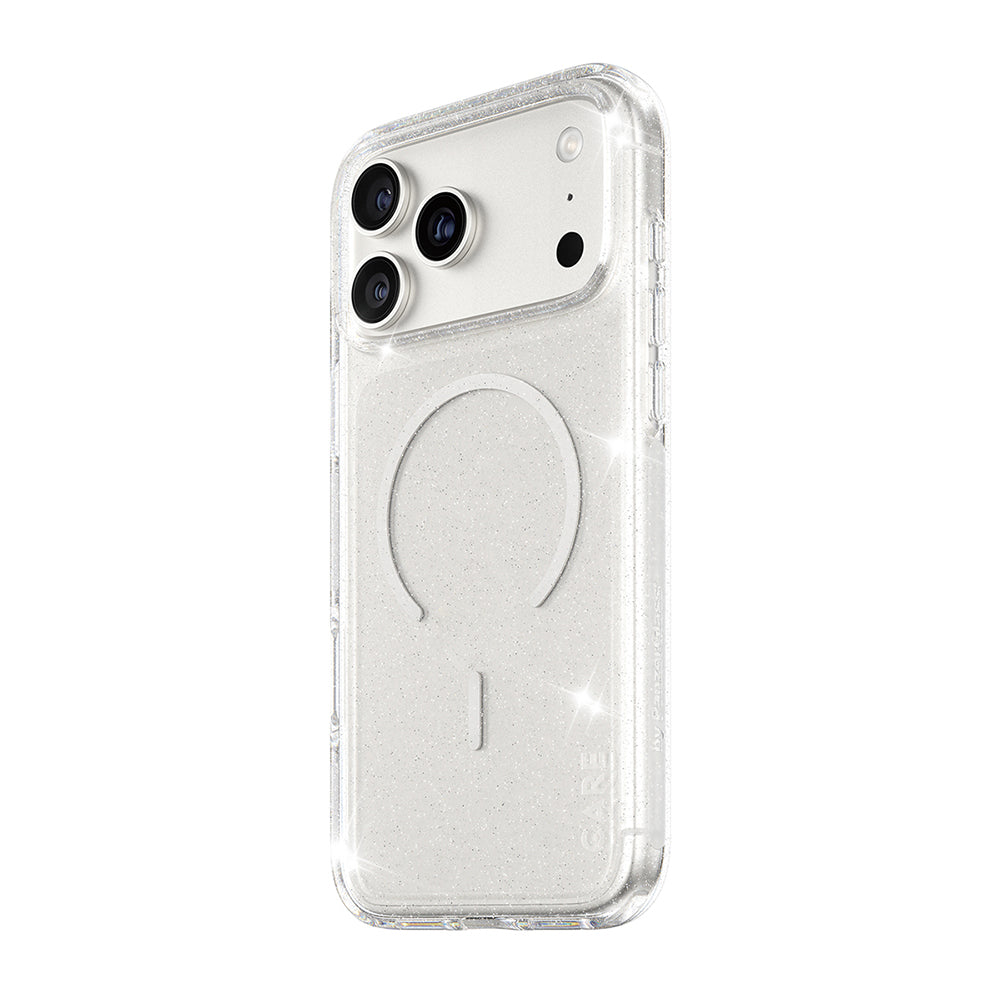 MagSafe Case for Apple iPhone 17 Pro Max, PanzerGlass, Care Urban Explorer Star Lit, White Transparent