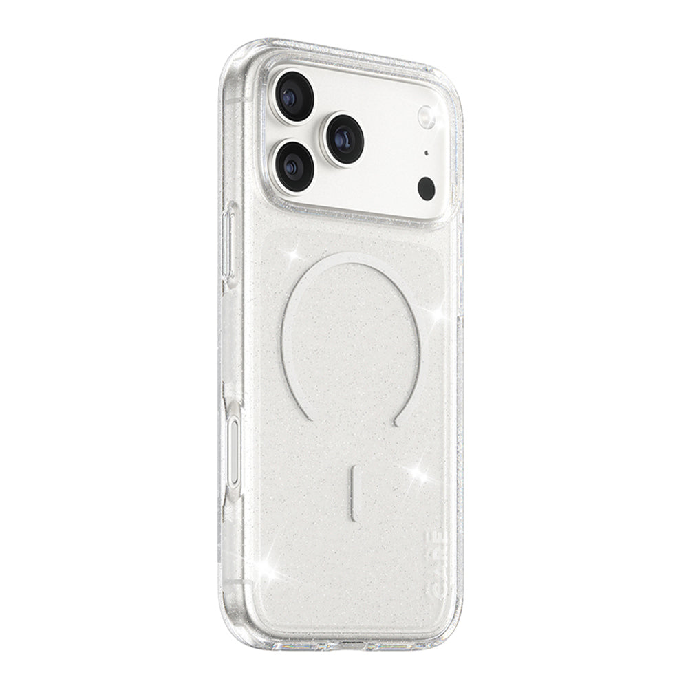 MagSafe Case for Apple iPhone 17 Pro Max, PanzerGlass, Care Urban Explorer Star Lit, White Transparent