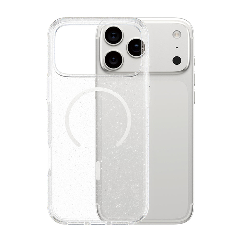 MagSafe Case for Apple iPhone 17 Pro Max, PanzerGlass, Care Urban Explorer Star Lit, White Transparent