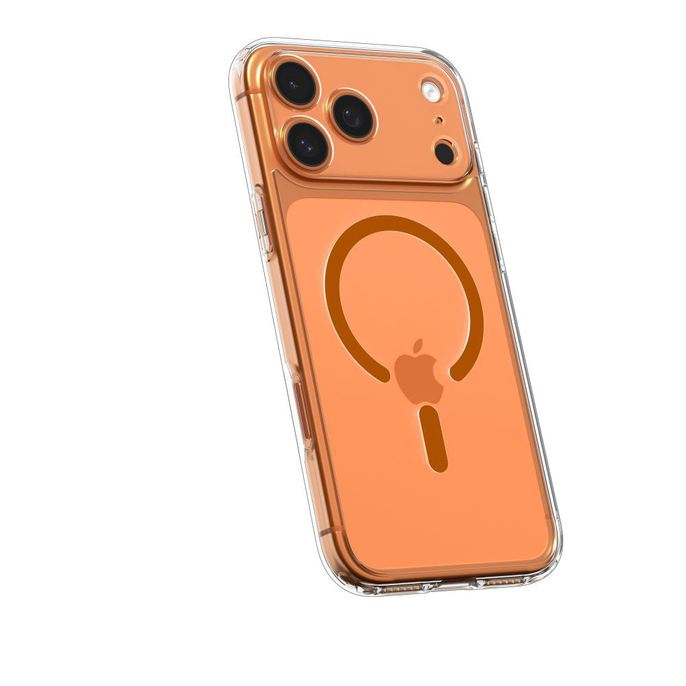 MagSafe Hülle für Apple iPhone 17 Pro Max, Spigen, Ultra Hybrid, Transparent Orange