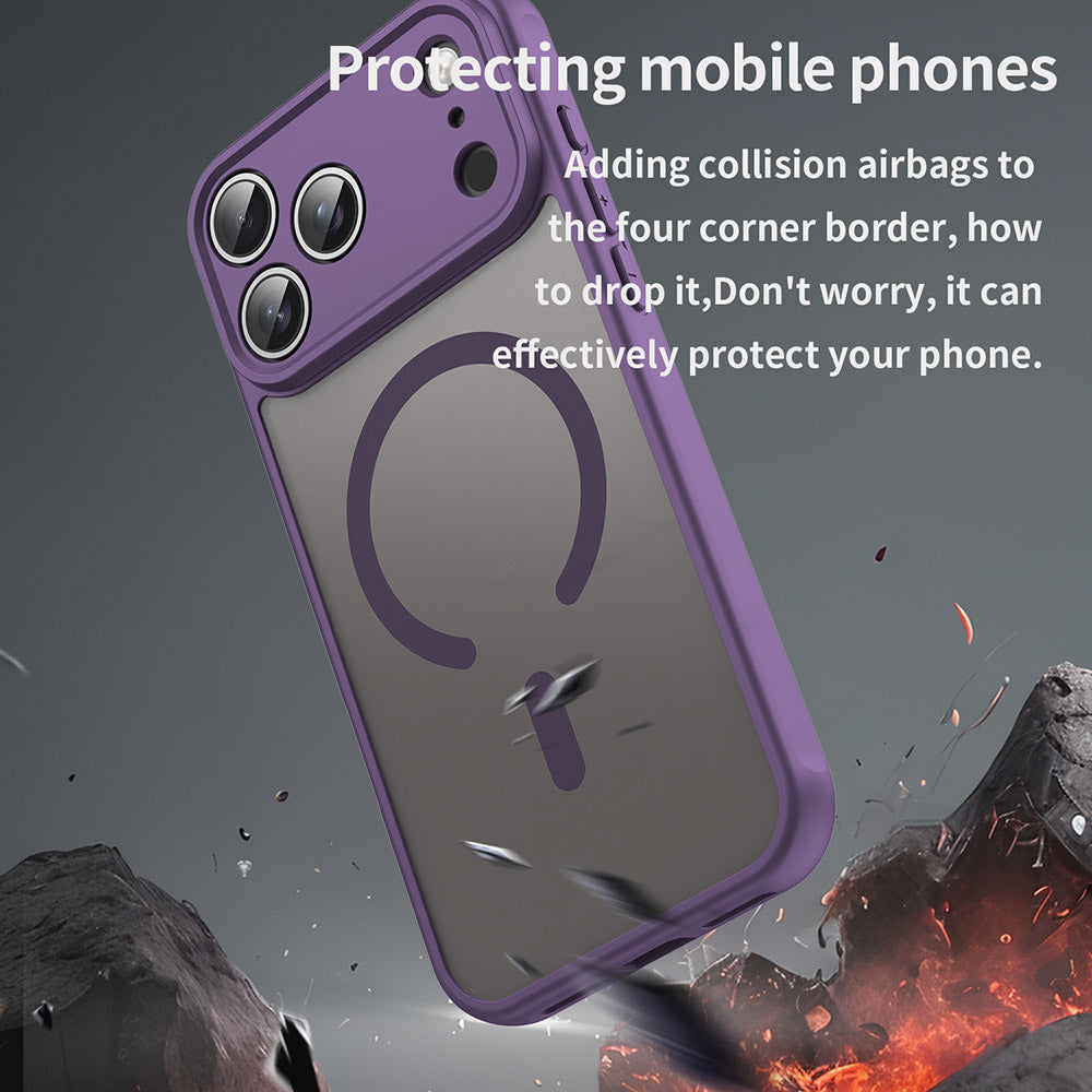 MagSafe Case for Apple iPhone 17 Pro Max, Techsuit, HaloFrost II, Purple