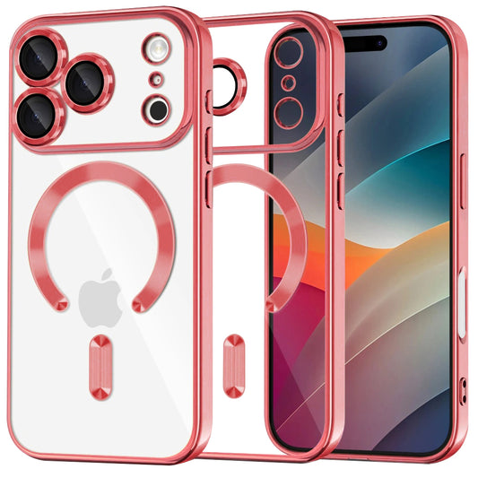 MagSafe Hülle für Apple iPhone 17 Pro Max, Techsuit, Luxury Crystal, Rosa