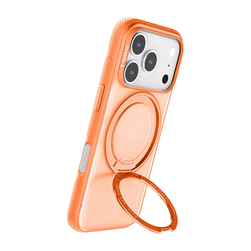 MagSafe Case for Apple iPhone 17 Pro Max, Torras, Ostand R Fitness, Orange
