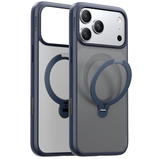 MagSafe Hülle für Apple iPhone 17 Pro Max, Torras, Ostand Spin, Blau