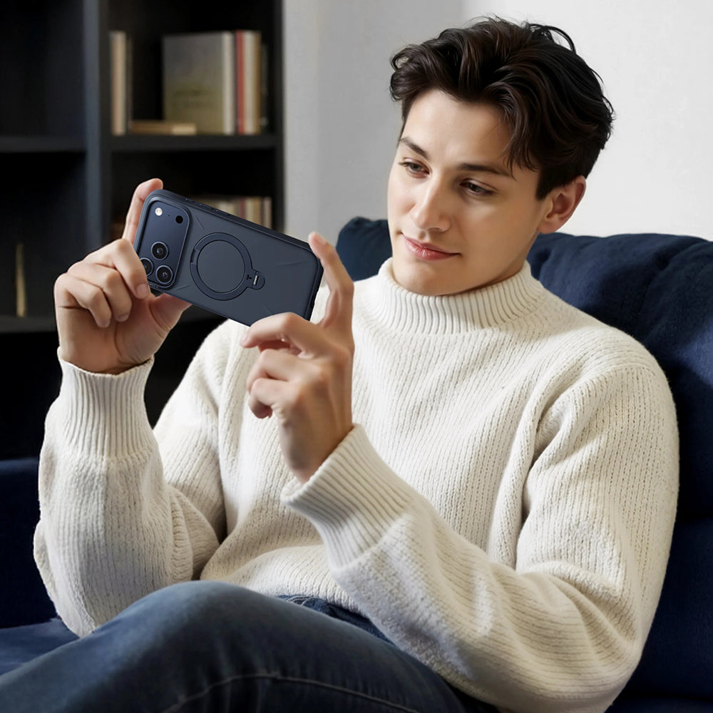 MagSafe Hülle für Apple iPhone 17 Pro Max, Torras, QPRO Silikon, Hellblau