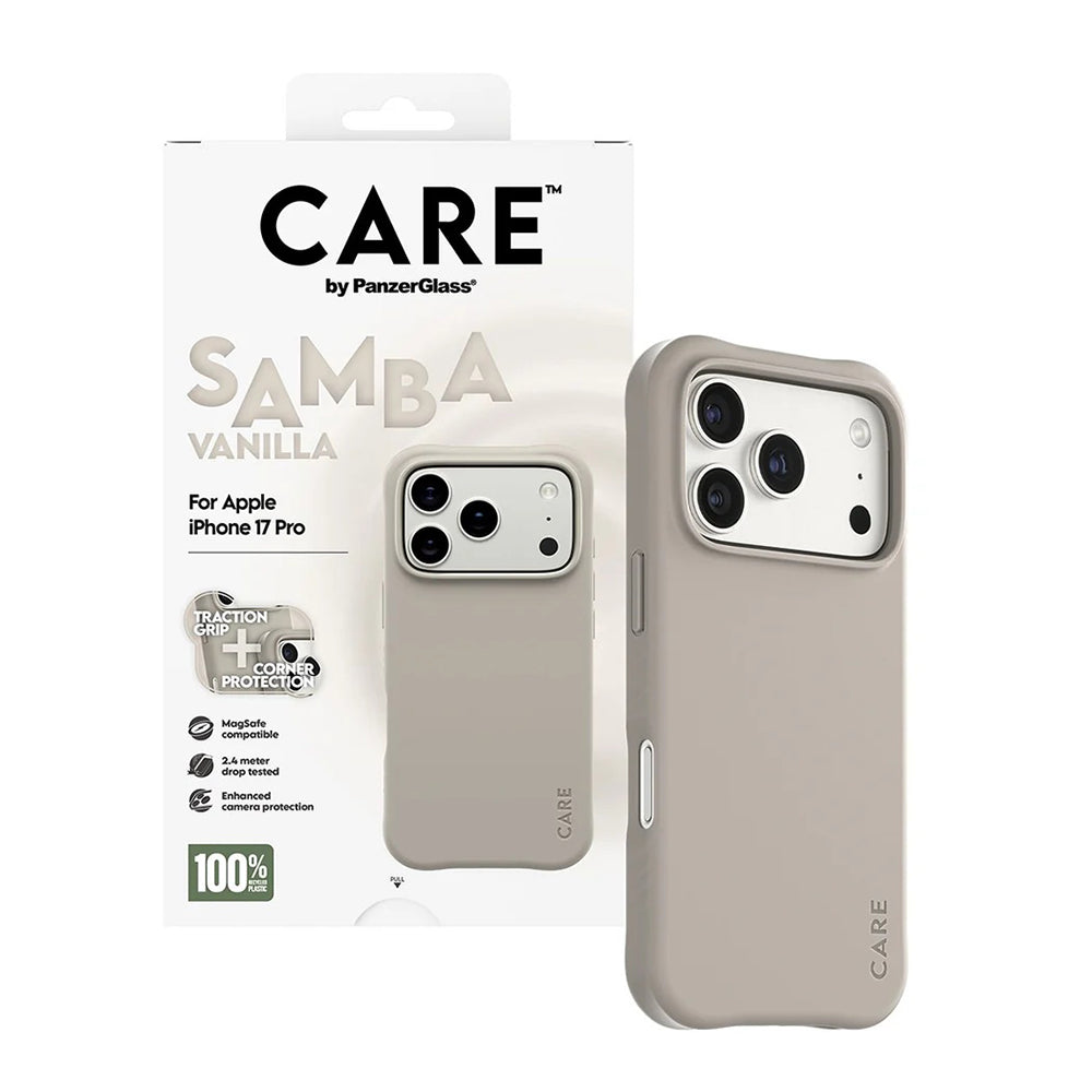MagSafe Case for Apple iPhone 17 Pro, PanzerGlass, Fashionable Care, Beige
