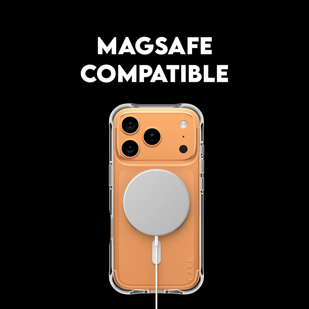 MagSafe Case for Apple iPhone 17 Pro, PanzerGlass, Fashionable Care, White Transparent