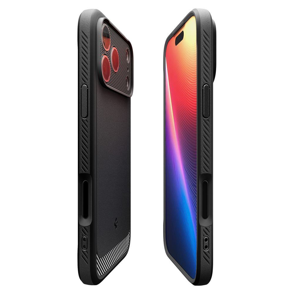 MagSafe Hülle für Apple iPhone 17 Pro, Spigen, Rugged Armor, Mattschwarz