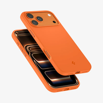 MagSafe Hülle für Apple iPhone 17 Pro, Spigen, Silicone Fit, Orange ACS11379