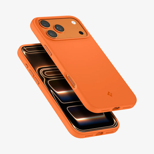 MagSafe Hülle für Apple iPhone 17 Pro, Spigen, Silicone Fit, Orange ACS11379