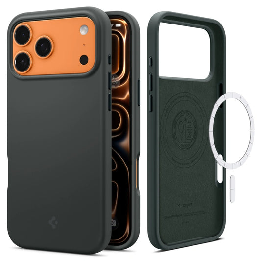 MagSafe Hülle für Apple iPhone 17 Pro, Spigen, Silicone Fit, Grün