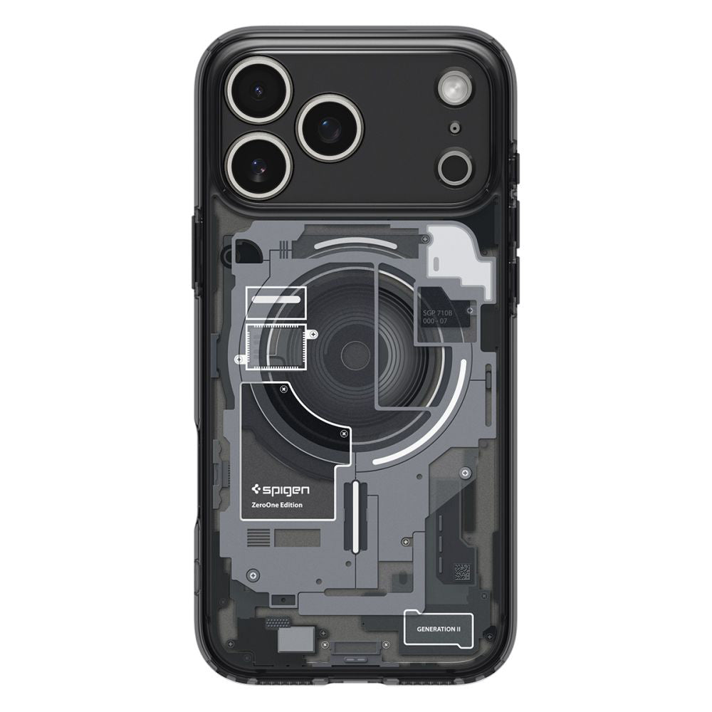 MagSafe Hülle für Apple iPhone 17 Pro, Spigen, Ultra Hybrid Zero One, Schwarz