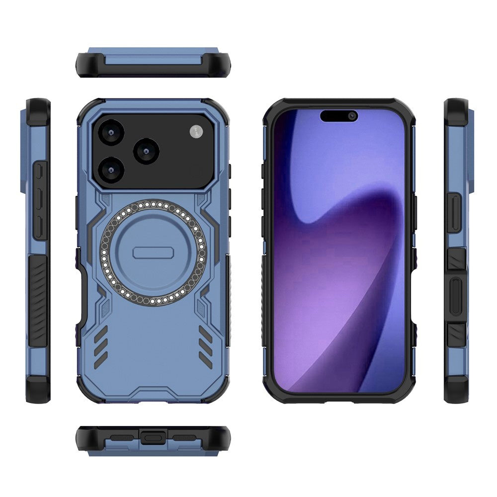 MagSafe Case for Apple iPhone 17 Pro, Techsuit, ArmorMag, Blue