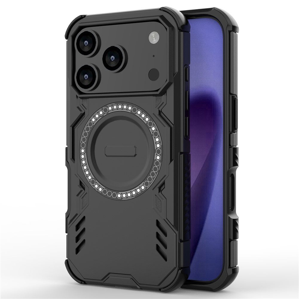 MagSafe Case for Apple iPhone 17 Pro, Techsuit, ArmorMag, Black