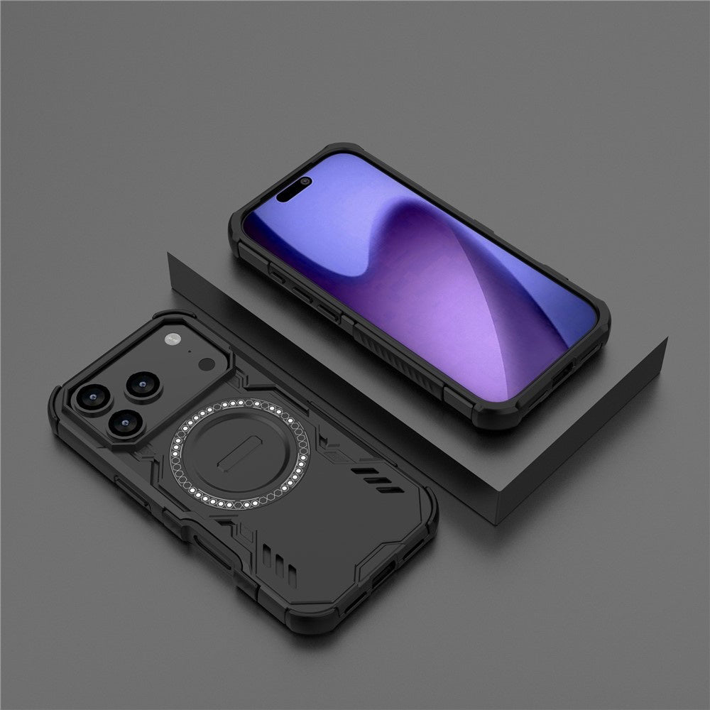 MagSafe Case for Apple iPhone 17 Pro, Techsuit, ArmorMag, Black