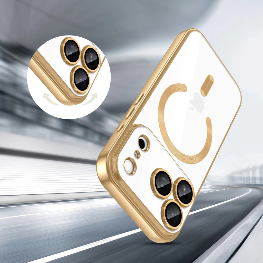 MagSafe Hülle für Apple iPhone 17 Pro, Techsuit, Luxury Crystal, Dunkelgrün