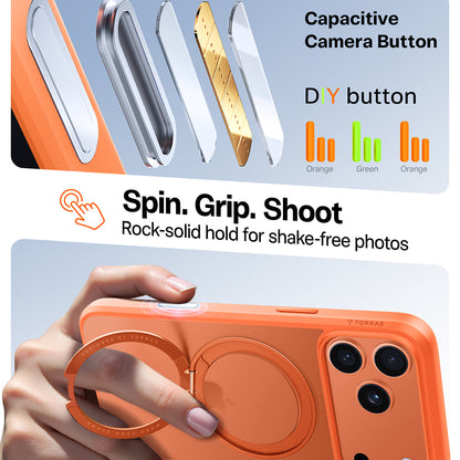 MagSafe Hülle für Apple iPhone 17 Pro, Torras, Ostand Pro, Orange