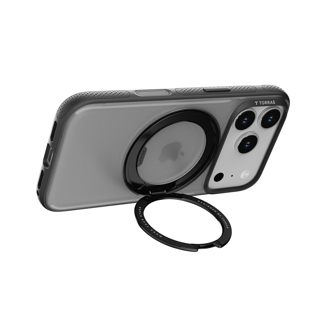 MagSafe Hülle für Apple iPhone 17 Pro, Torras, Ostand R Fitness, Schwarz