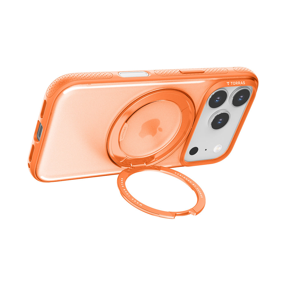 MagSafe Hülle für Apple iPhone 17 Pro, Torras, Ostand R Fitness, Orange
