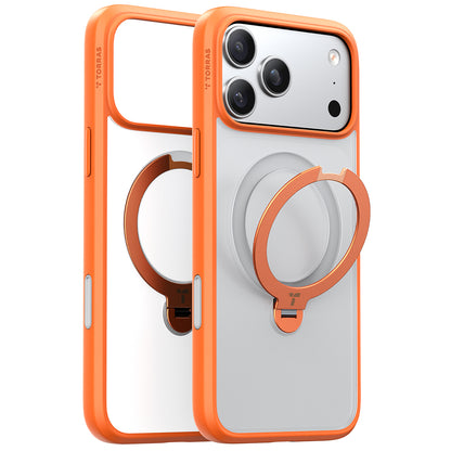 MagSafe Hülle für Apple iPhone 17 Pro, Torras, Ostand Spin, Orange