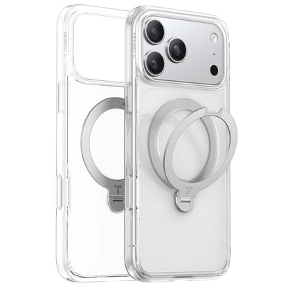 MagSafe Hülle für Apple iPhone 17 Pro, Torras, Ostand Spin, Transparent