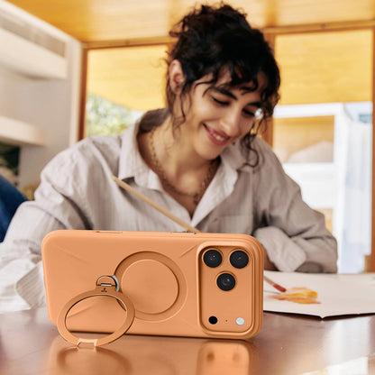 MagSafe Hülle für Apple iPhone 17 Pro, Torras, QPRO Silikon, Hellblau