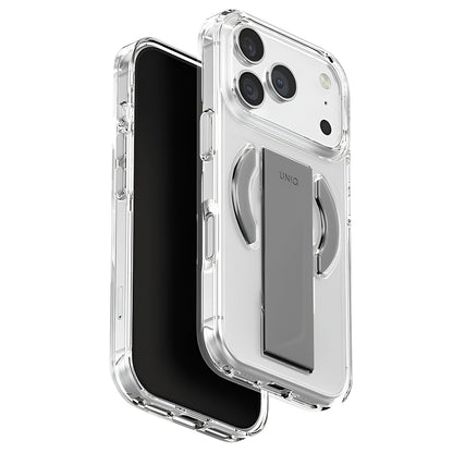 MagSafe Case for Apple iPhone 17 Pro, UNIQ, Heldro Air MagClick, Transparent Grey