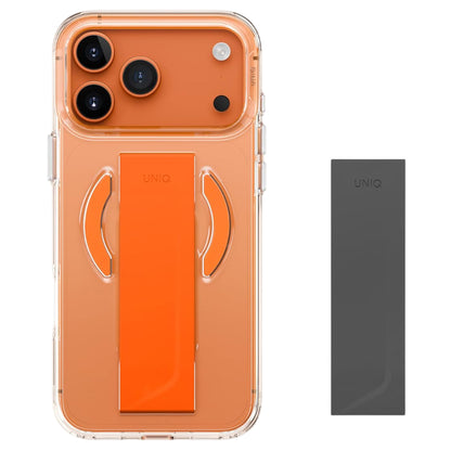 MagSafe Hülle für Apple iPhone 17 Pro, UNIQ, Heldro Air MagClick, Transparent Orange