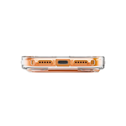 MagSafe Hülle für Apple iPhone 17 Pro, UNIQ, Heldro Air MagClick, Transparent Orange