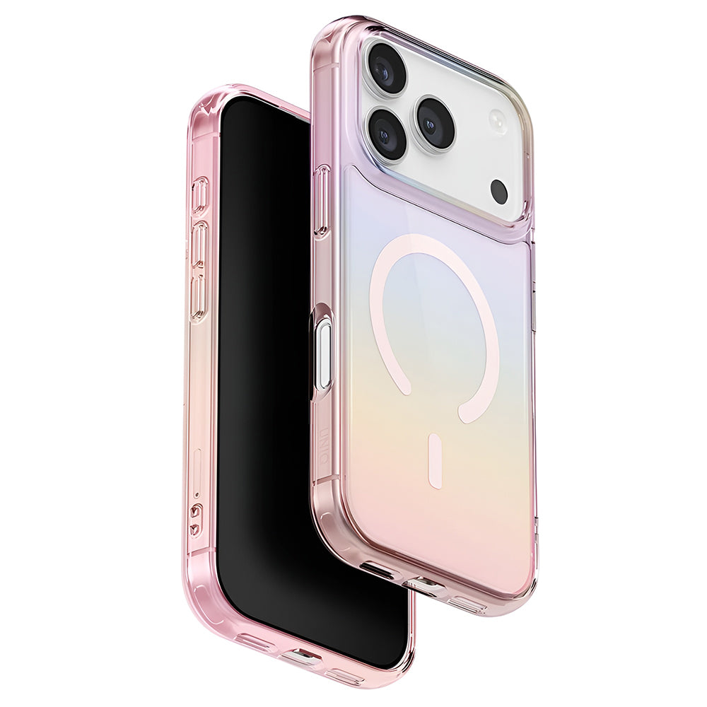 MagSafe Case for Apple iPhone 17 Pro, UNIQ, Iridescia MagClick, Pastel Blue