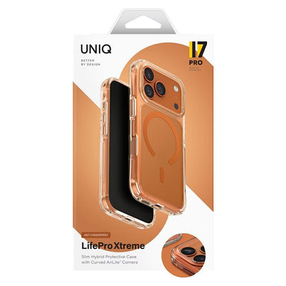 MagSafe Hülle für Apple iPhone 17 Pro, UNIQ, LifePro Xtreme MagClick, Orange