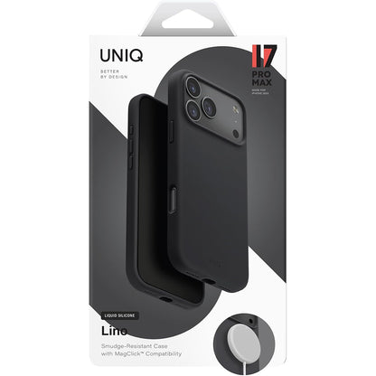 MagSafe Hülle für Apple iPhone 17 Pro, UNIQ, Lino MagClick, Schwarz