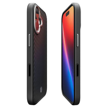 MagSafe Case for Apple iPhone 17, Spigen, Enzo Aramid T, Black Silver