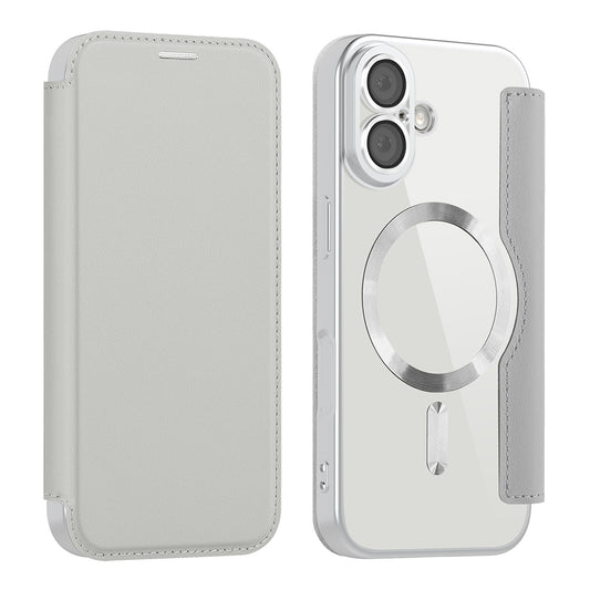 MagSafe Case for Apple iPhone 17, Techsuit, SmartMag Book, Gray